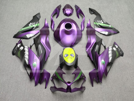 Kawasaki ZX6R 2019-2023 Purple Rossi Shark ABS Fairings | Monster Fairings