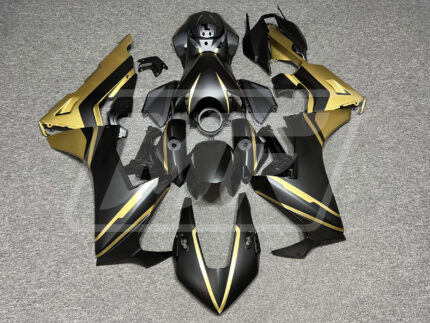 Honda CBR1000RR 2017-2026 Matte Black with Gold ABS Fairings | Monster Fairings