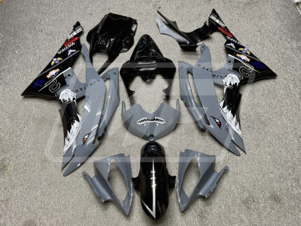 Yamaha R6 2008-2016 Gray and White Shark ABS Fairings | Monster Fairings