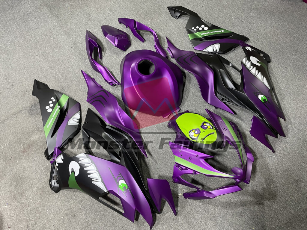 Purple Rossi Shark ABS fairings for Kawasaki ZX6R 2019 - 2023 - premium OEM fit kit by Monster Fairings