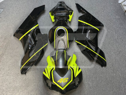 Honda CBR1000RR 2004-2005 Gloss Black & Yellow ABS Fairings | Monster Fairings