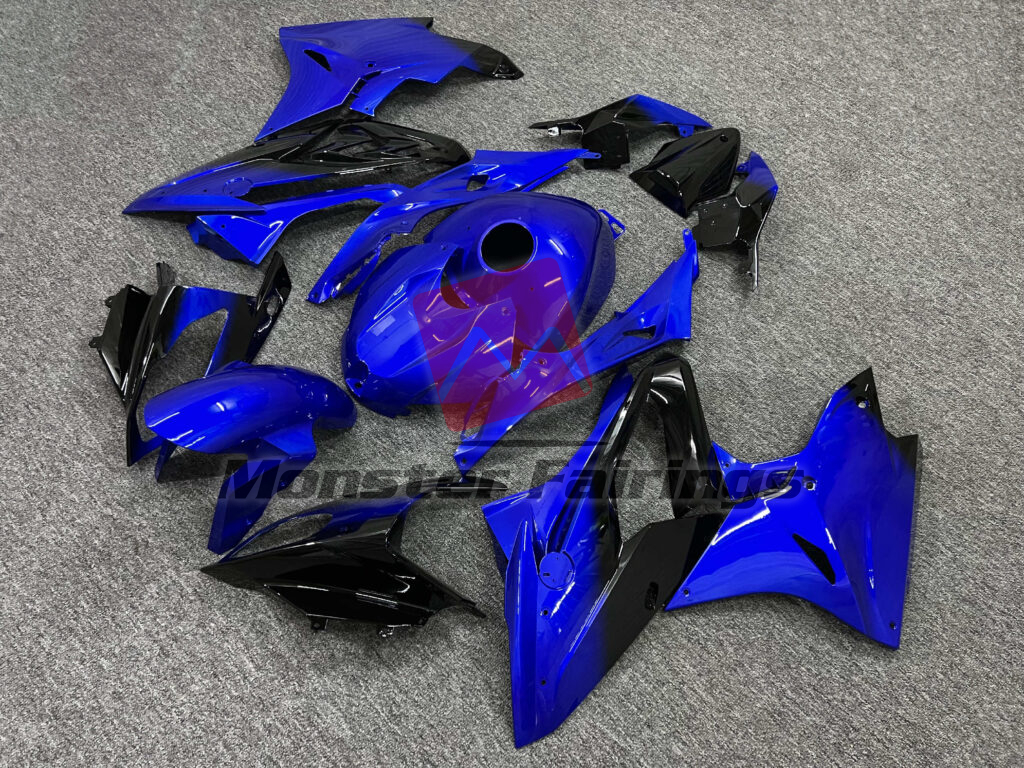 Gloss Deep Blue & Black ABS fairings for BMW S1000RR 2017 - 2018 - premium OEM fit kit by Monster Fairings