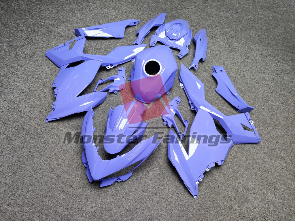 2018 - 2024 Kawasaki Ninja 400 Gloss Lavender fairing set - ABS injection, custom painted by Monster Fairings