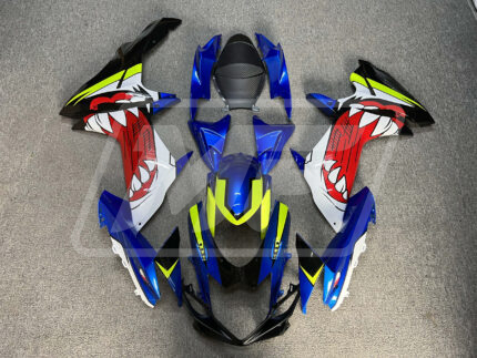 Suzuki GSXR 600-750 2011-2025 Blue and Yellow Tiger ABS Fairings | Monster Fairings