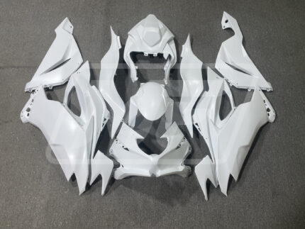 Kawasaki ZX6R 2019-2023 Matte White Race Fairings ABS Fairings | Monster Fairings