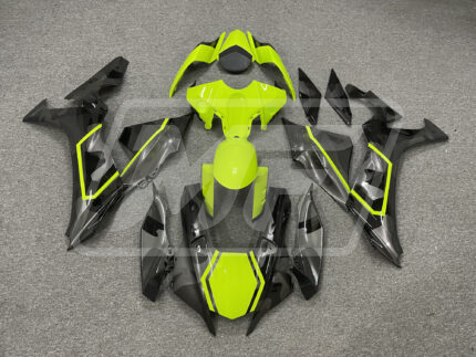 Yamaha R1 2020-2025 Gloss Black & Gray Camo with High Vis Yellow ABS Fairings | Monster Fairings