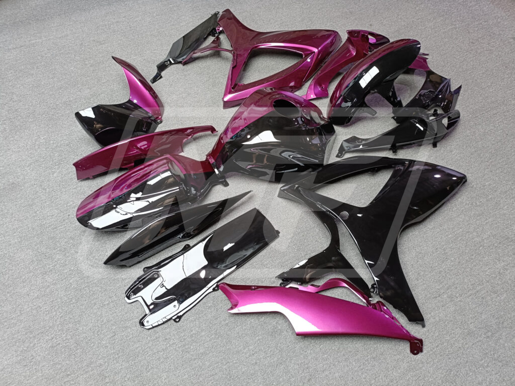 Gloss Black & Pink Split ABS fairings for Suzuki GSXR 600 - 750 2006 - 2007 - premium OEM fit kit by Monster Fairings