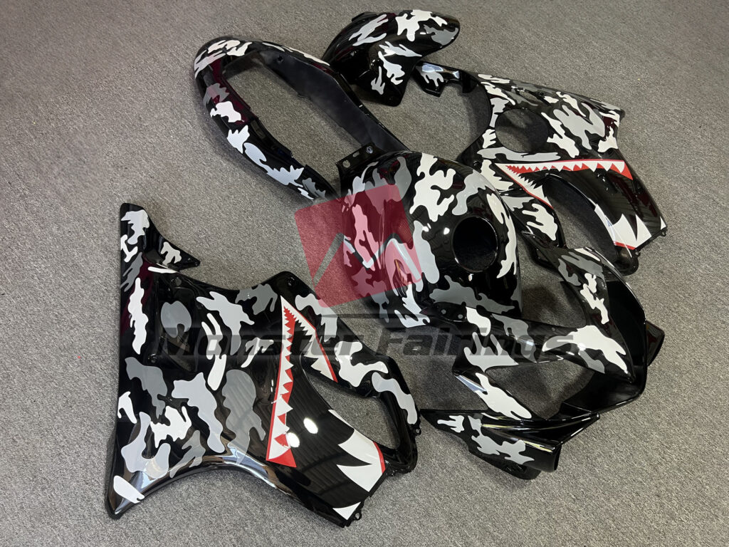 Honda CBR600 F4i custom ABS fairings 2004 - 2007 in Camo Shark - durable replacement kit, Monster Fairings