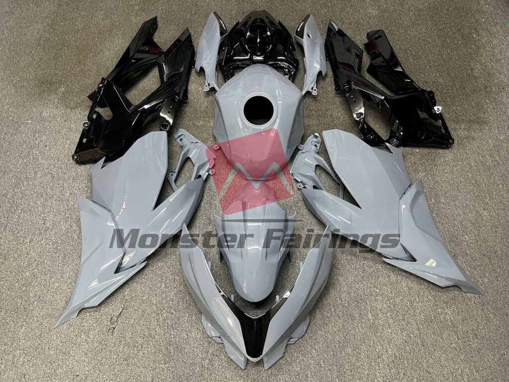 Kawasaki Ninja 400 2018 - 2024 Nardo Gray ABS fairings - custom motorcycle bodywork kit by Monster Fairings