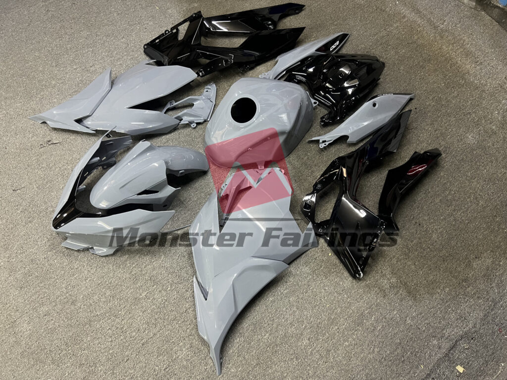 Nardo Gray ABS fairings for Kawasaki Ninja 400 2018 - 2024 - premium OEM fit kit by Monster Fairings