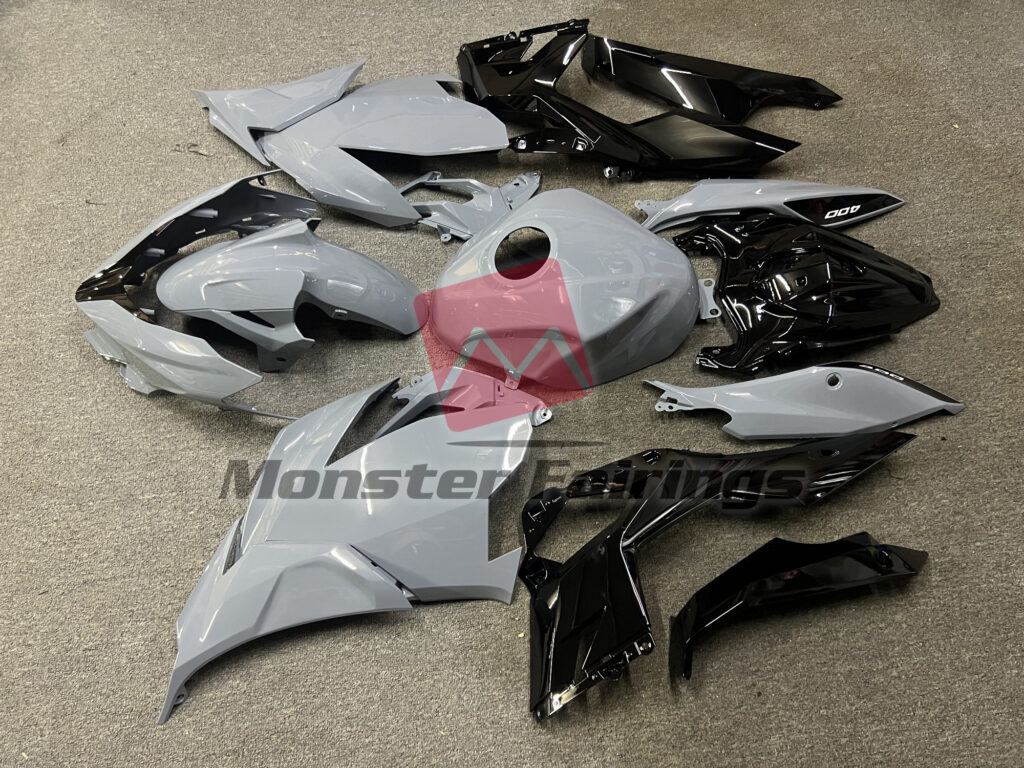 2018 - 2024 Kawasaki Ninja 400 Nardo Gray fairing set - ABS injection, custom painted by Monster Fairings