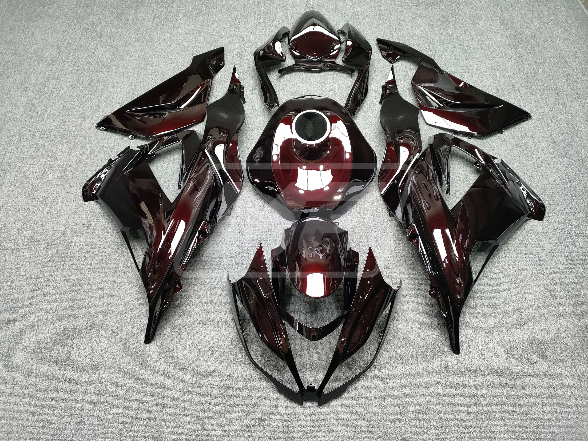 Kawasaki ZX6R 2013-2018 Maroon Red ABS Fairings | Monster