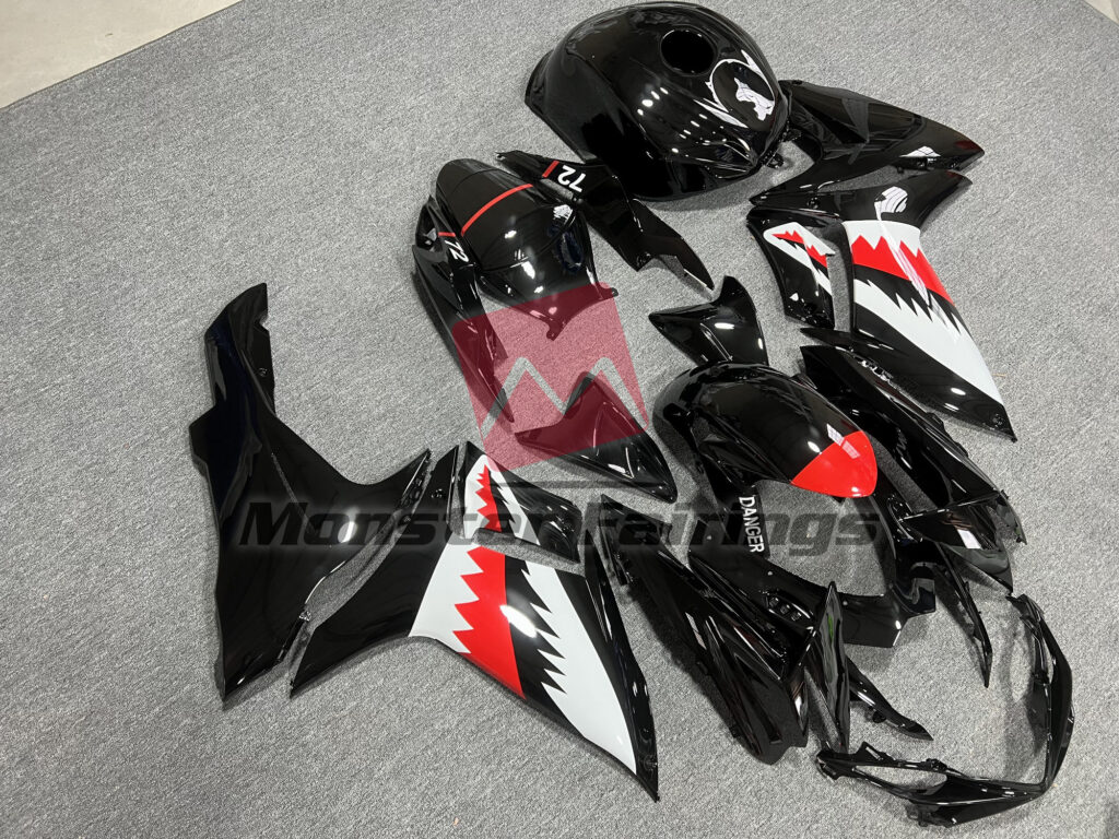 Black Shark ABS fairings for Suzuki GSXR 600 - 750 2011 - 2025 - premium OEM fit kit by Monster Fairings