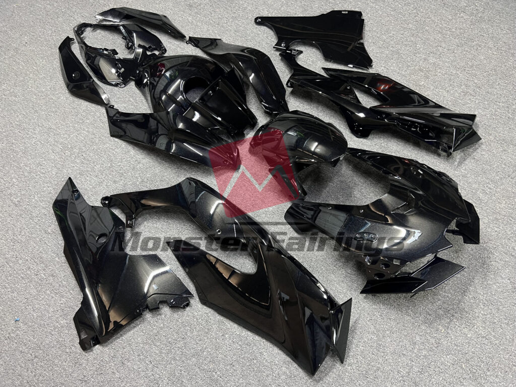 Gloss Metallic Black ABS fairings for Kawasaki ZX10R 2021 - 2025 - premium OEM fit kit by Monster Fairings