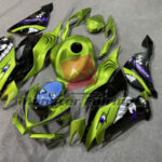 Kawasaki ZX6R custom ABS fairings 2019 - 2023 in Green Rossi Shark - durable replacement kit, Monster Fairings
