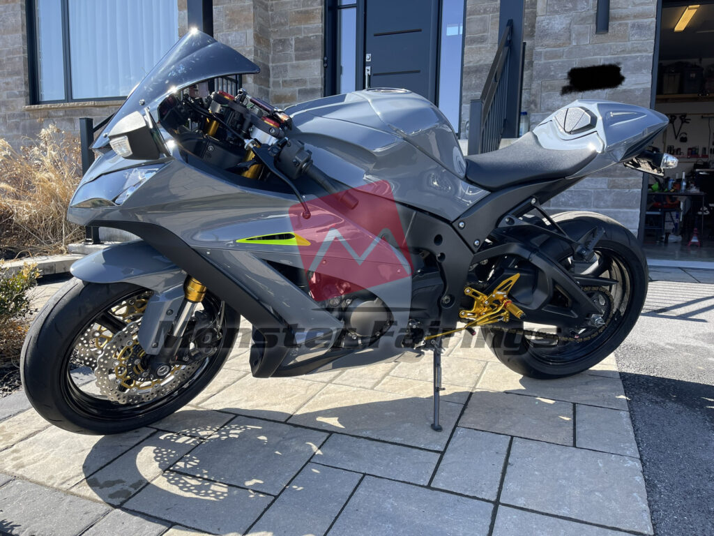 Kawasaki ZX10R 2011 - 2015 ABS fairings, Nardo Grey Green - high - quality motorcycle kit by Monster Fairings