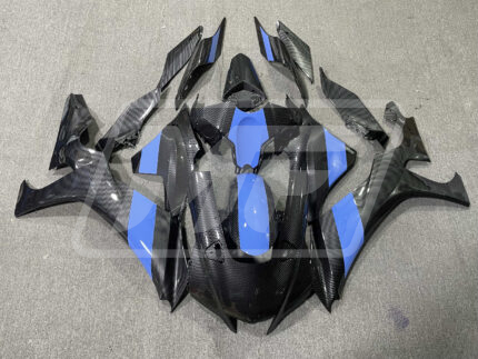 (IN STOCK) Yamaha R1 2020-2025 Gloss Carbon Fiber Style with Blue ABS Fairings | Monster Fairings