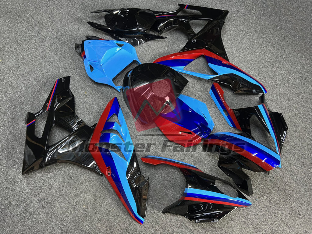Gloss Black Blue & Red ABS fairings for BMW S1000RR 2009 - 2014 - premium OEM fit kit by Monster Fairings