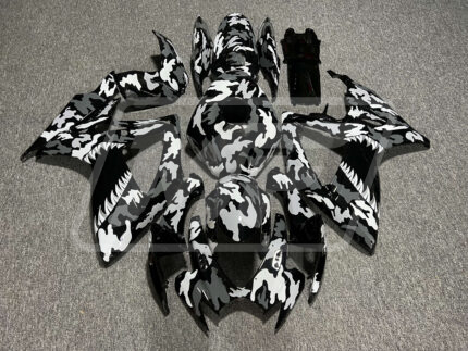 Suzuki GSXR 600-750 2006-2007 Gloss Gray Camo Shark ABS Fairings | Monster Fairings
