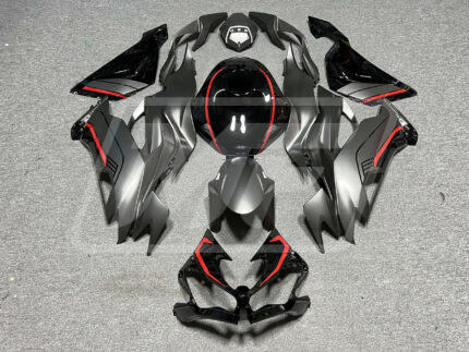 Kawasaki ZX6R 2019-2023 Matte Steel Gray and Black ABS Fairings | Monster Fairings