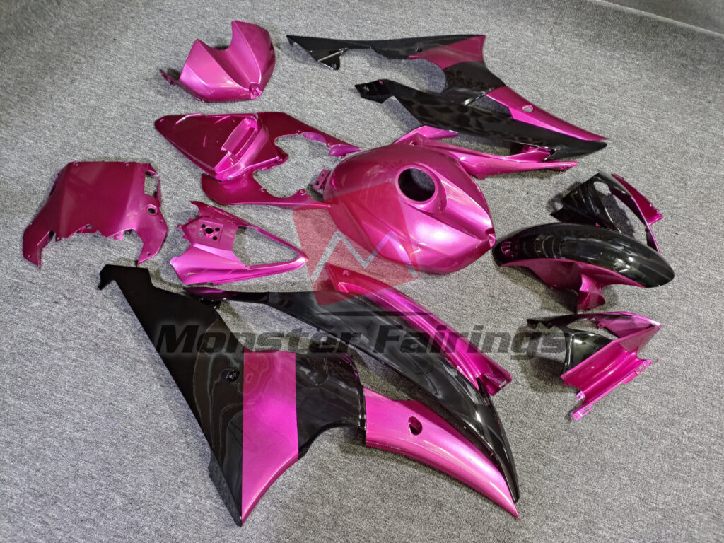 Gloss Pink and Black ABS fairings for Yamaha R6 2008 - 2016 - premium OEM fit kit by Monster Fairings