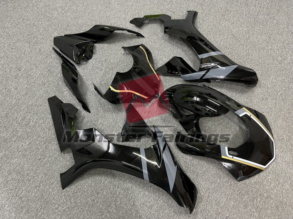 Gloss Black Yellow Gray Accents ABS fairings for Yamaha R1 2015 - 2019 - premium OEM fit kit by Monster Fairings