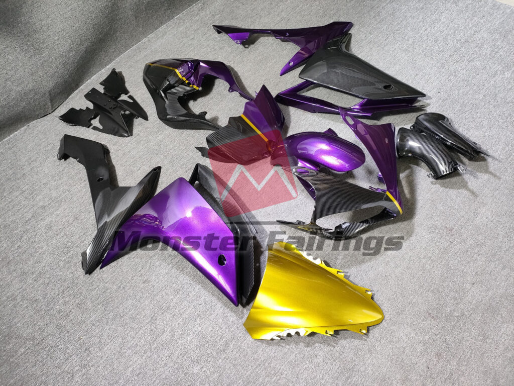 Pearl Purple Carbon Fiber Style ABS fairings for Yamaha R1 2007 - 2008 - premium OEM fit kit by Monster Fairings