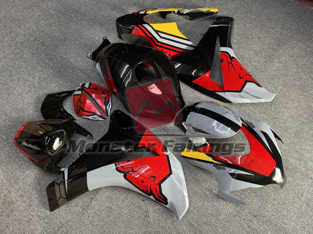 Honda CBR1000RR custom ABS fairings 2008 - 2011 in Gloss Custom Bull Design - durable replacement kit, Monster Fairings