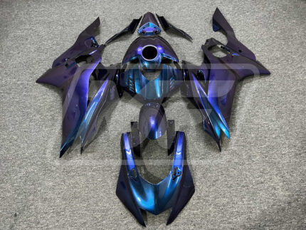Yamaha R6 2017-2022 Gloss Blue & Purple Iridescent ABS Fairings | Monster Fairings