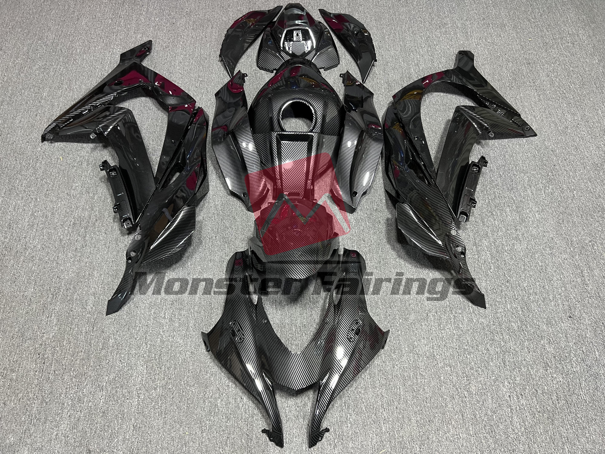 Kawasaki ZX-10R 2016-2020 Gloss Carbon Fiber Style ABS Fairings