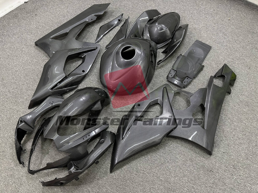 Gloss Carbon Fiber Style ABS fairings for Suzuki GSXR 1000 2005 - 2006 - premium OEM fit kit by Monster Fairings