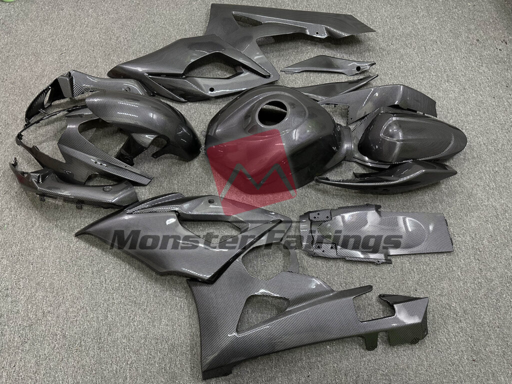 2005 - 2006 Suzuki GSXR Gloss Carbon Fiber Style fairing set - ABS injection, custom painted by Monster Fairings