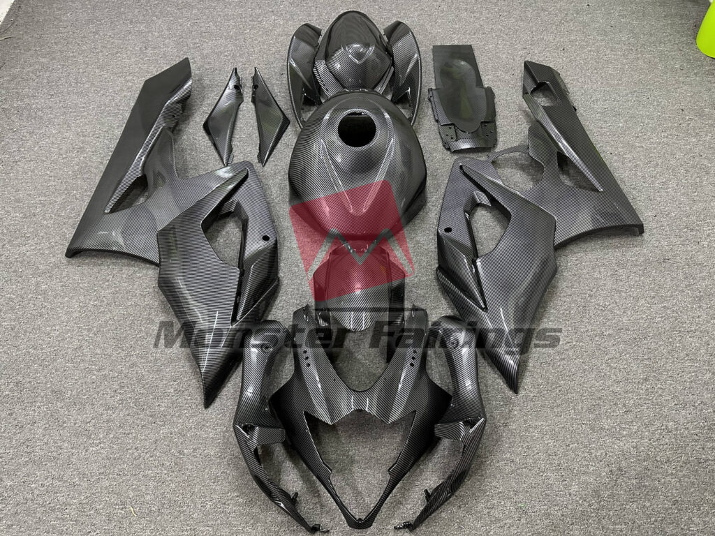 Suzuki GSXR 1000 2005 - 2006 Gloss Carbon Fiber Style ABS fairings - custom motorcycle bodywork kit by Monster Fairings