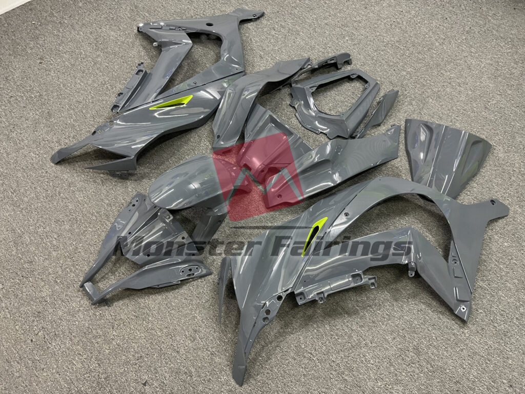 Kawasaki ZX10R custom ABS fairings 2011 - 2015 in Nardo Grey Green - durable replacement kit, Monster Fairings