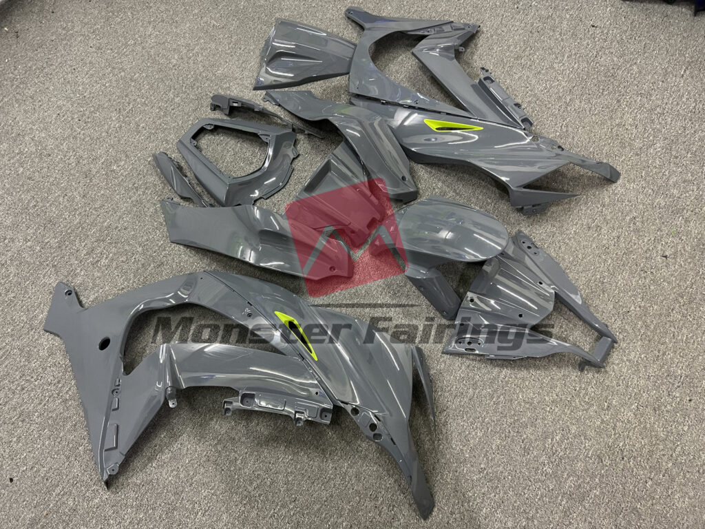 Nardo Grey Green ABS fairings for Kawasaki ZX10R 2011 - 2015 - premium OEM fit kit by Monster Fairings