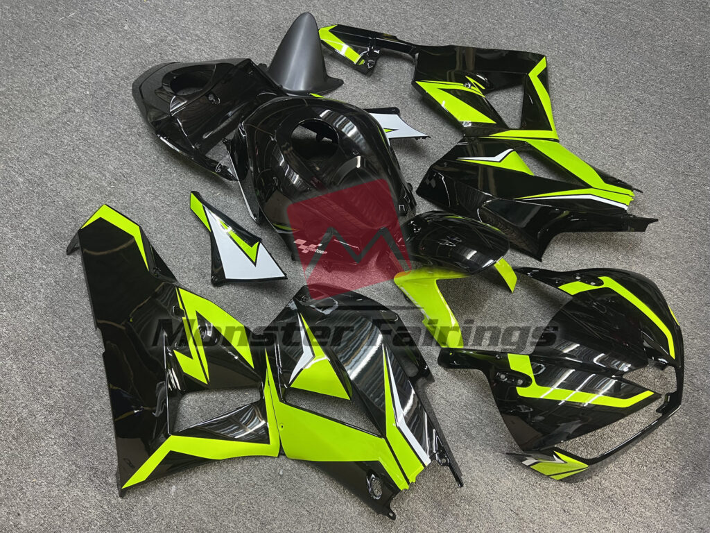 Gloss Lime Green Black ABS fairings for Honda CBR600RR 2013 - 2025 - premium OEM fit kit by Monster Fairings