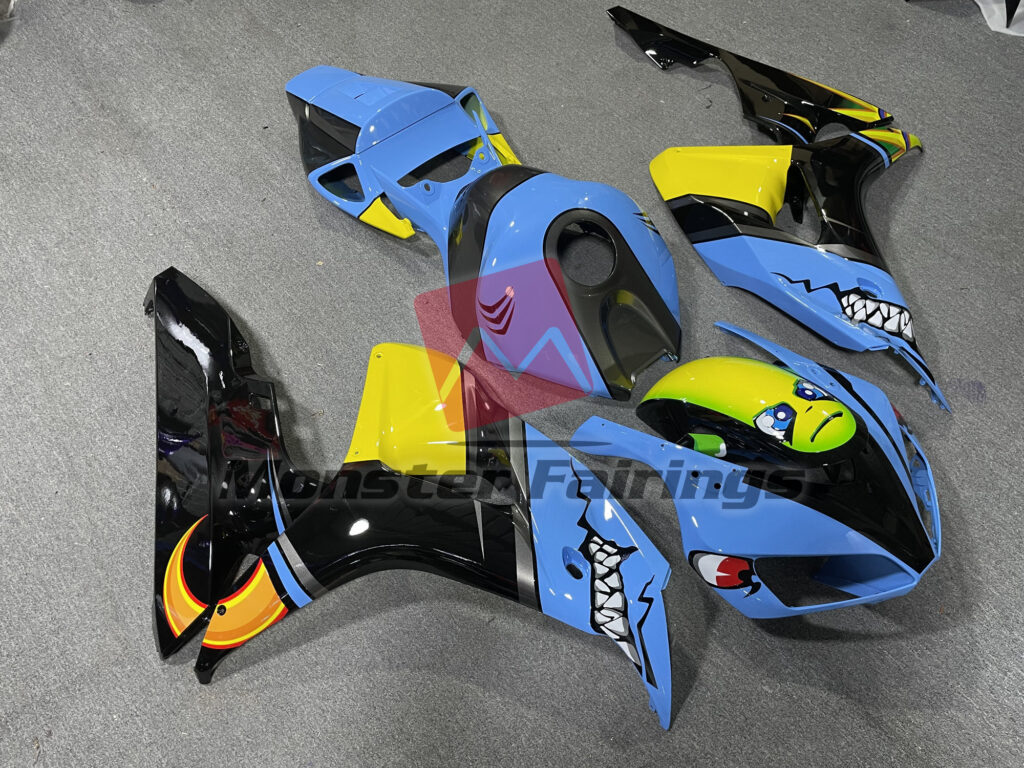Gloss Light Blue & Black Shark ABS fairings for Honda CBR1000RR 2006 - 2007 - premium OEM fit kit by Monster Fairings