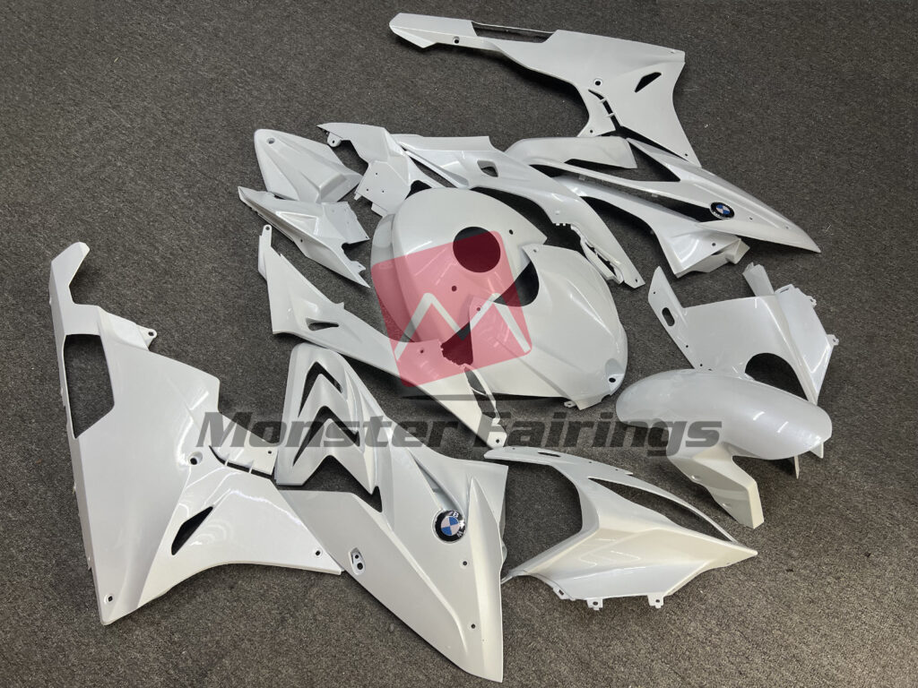 BMW S1000RR custom ABS fairings 2015 - 2016 in Gloss White - durable replacement kit, Monster Fairings