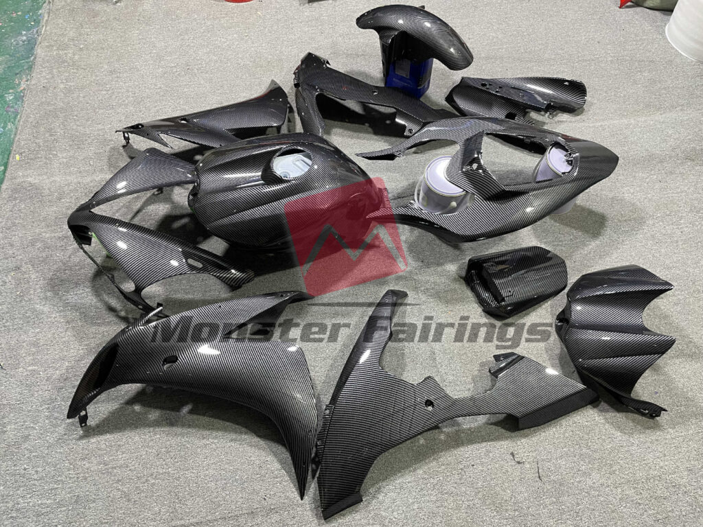 2004 - 2006 Yamaha R1 Carbon Fiber Style fairing set - ABS injection, custom painted by Monster Fairings