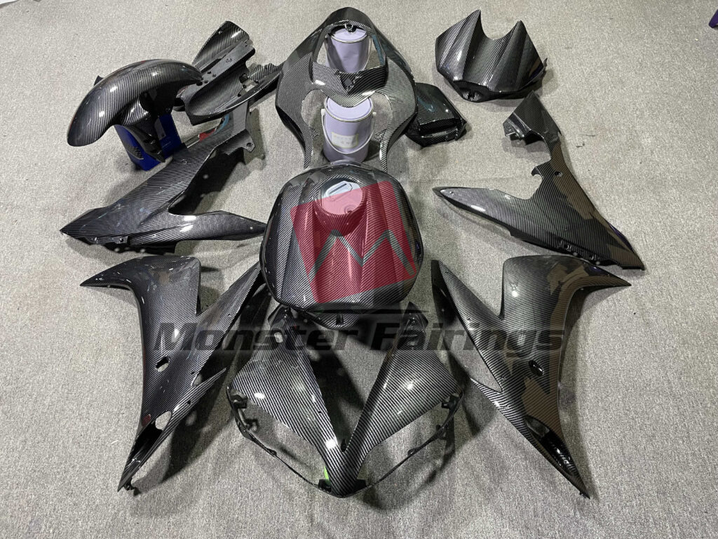 Yamaha R1 2004 - 2006 Carbon Fiber Style ABS fairings - custom motorcycle bodywork kit by Monster Fairings