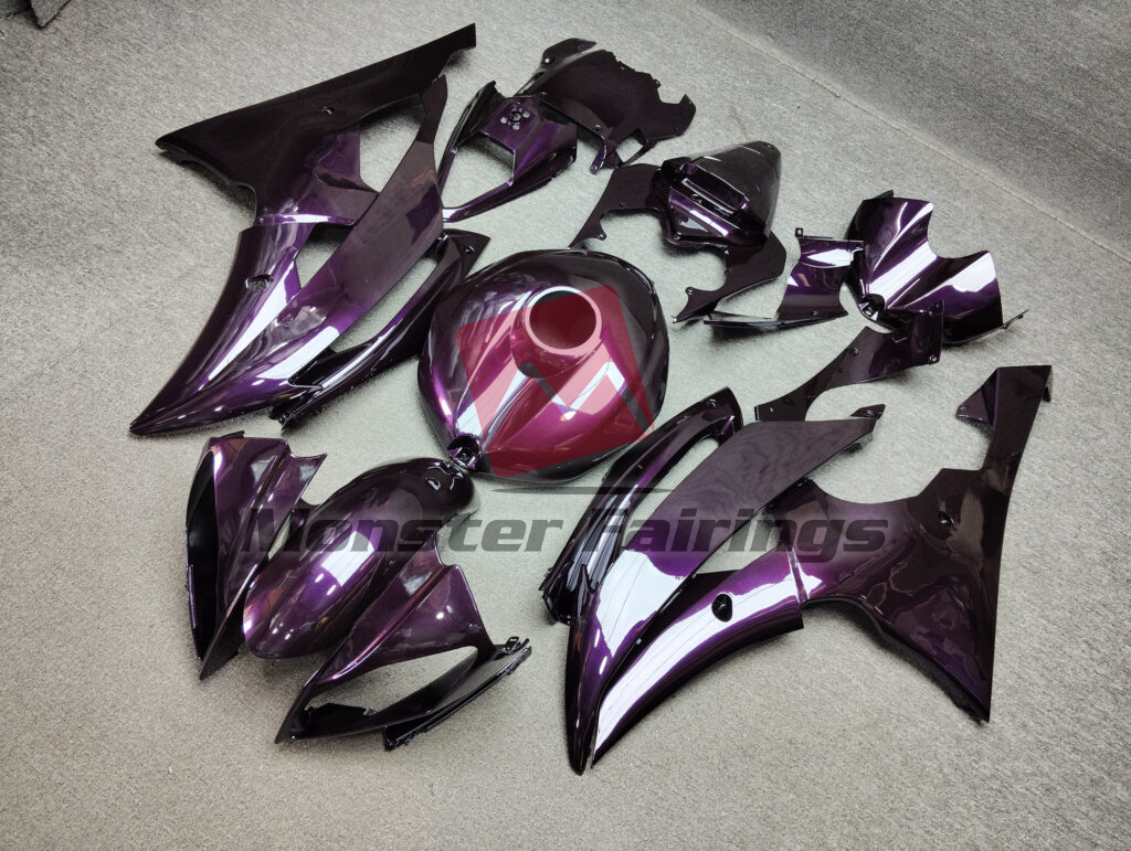Gloss Dark Purple ABS fairings for Yamaha R6 2008 - 2016 - premium OEM fit kit by Monster Fairings