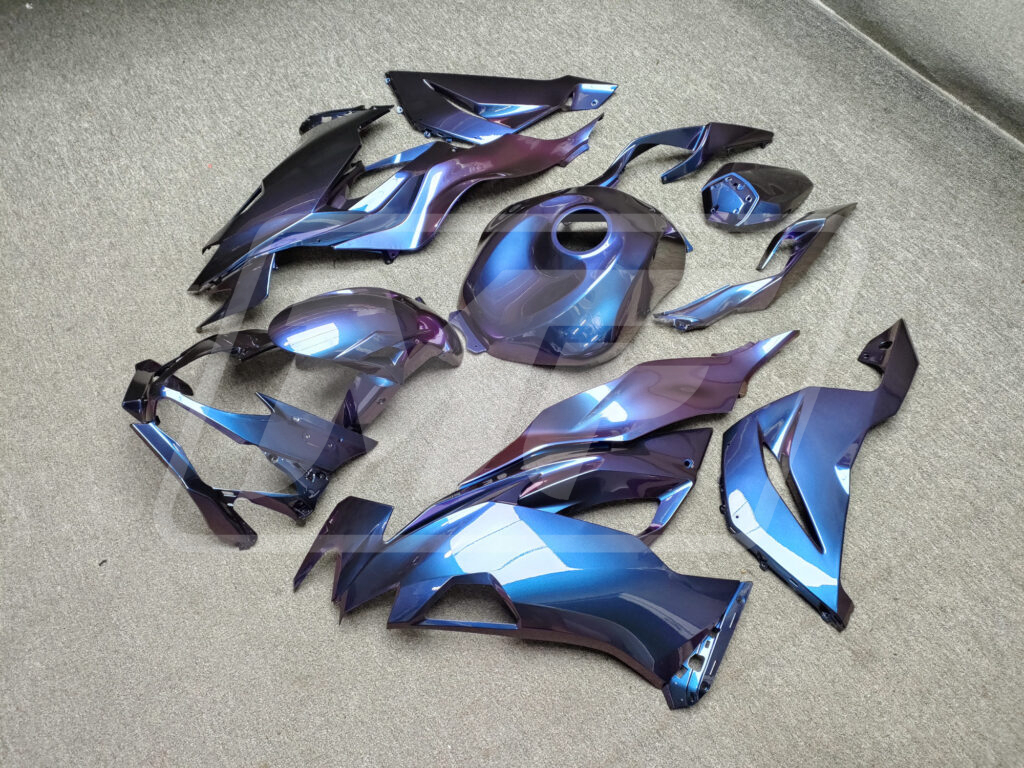 Monster Fairings ABS fairing kit for Kawasaki ZX6R 2019 - 2023 - Gloss Purple Chameleon, precise OEM fit