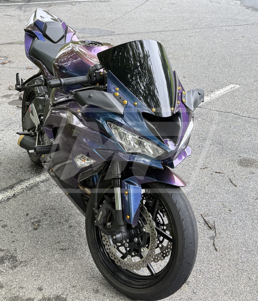 Gloss Purple Chameleon ABS fairings for Kawasaki ZX6R 2019 - 2023 - premium OEM fit kit by Monster Fairings