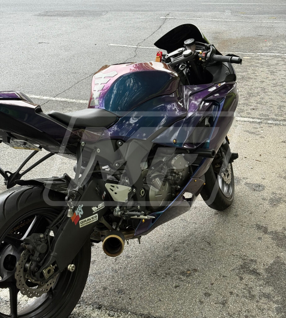Kawasaki ZX6R custom ABS fairings 2019 - 2023 in Gloss Purple Chameleon - durable replacement kit, Monster Fairings