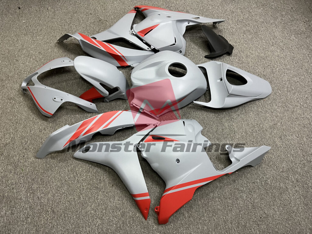 2009 - 2012 Honda CBR600RR Nardo Grey High Viz Orange fairing set - ABS injection, custom painted by Monster Fairings