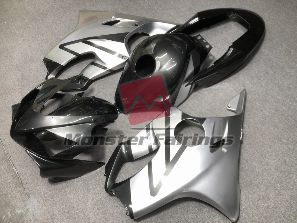 Black Silver ABS fairings for Honda CBR600 F4i 2004 - 2007 - premium OEM fit kit by Monster Fairings