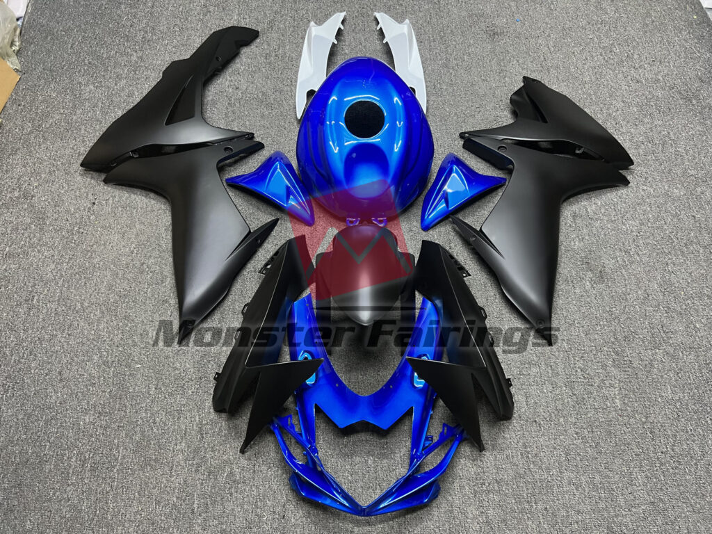Suzuki GSXR 600 - 750 2011 - 2025 Blue Black ABS fairings - custom motorcycle bodywork kit by Monster Fairings