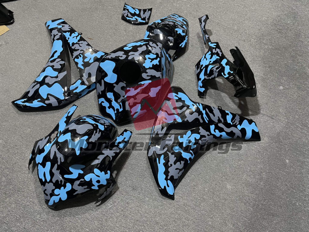Gloss Camo Sky Blue ABS fairings for Honda CBR1000RR 2008 - 2011 - premium OEM fit kit by Monster Fairings
