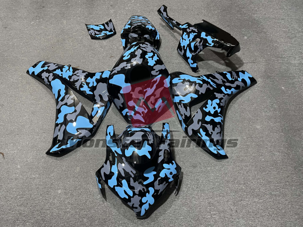 Honda CBR1000RR 2008 - 2011 Gloss Camo Sky Blue ABS fairings - custom motorcycle bodywork kit by Monster Fairings