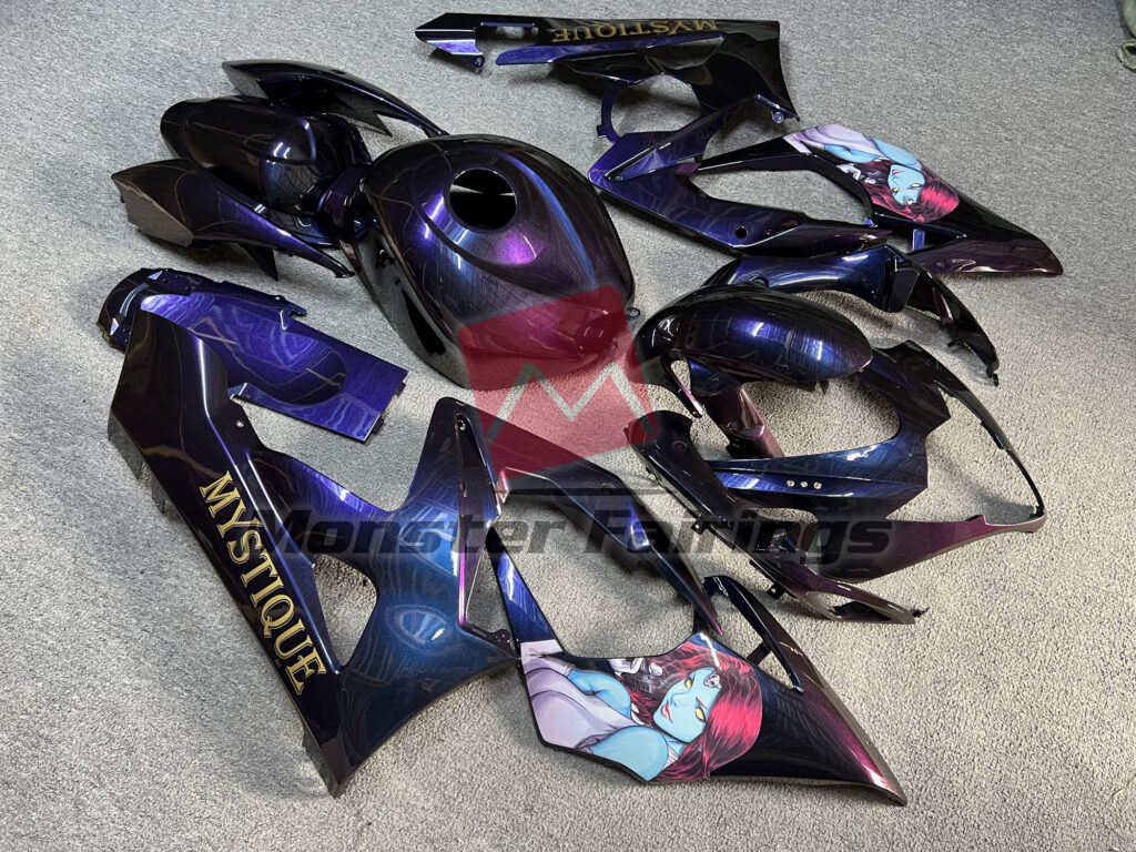 2005 - 2006 Suzuki GSXR Gloss Purple & Blue Iridescent Mystique fairing set - ABS injection, custom painted by Monster Fairings